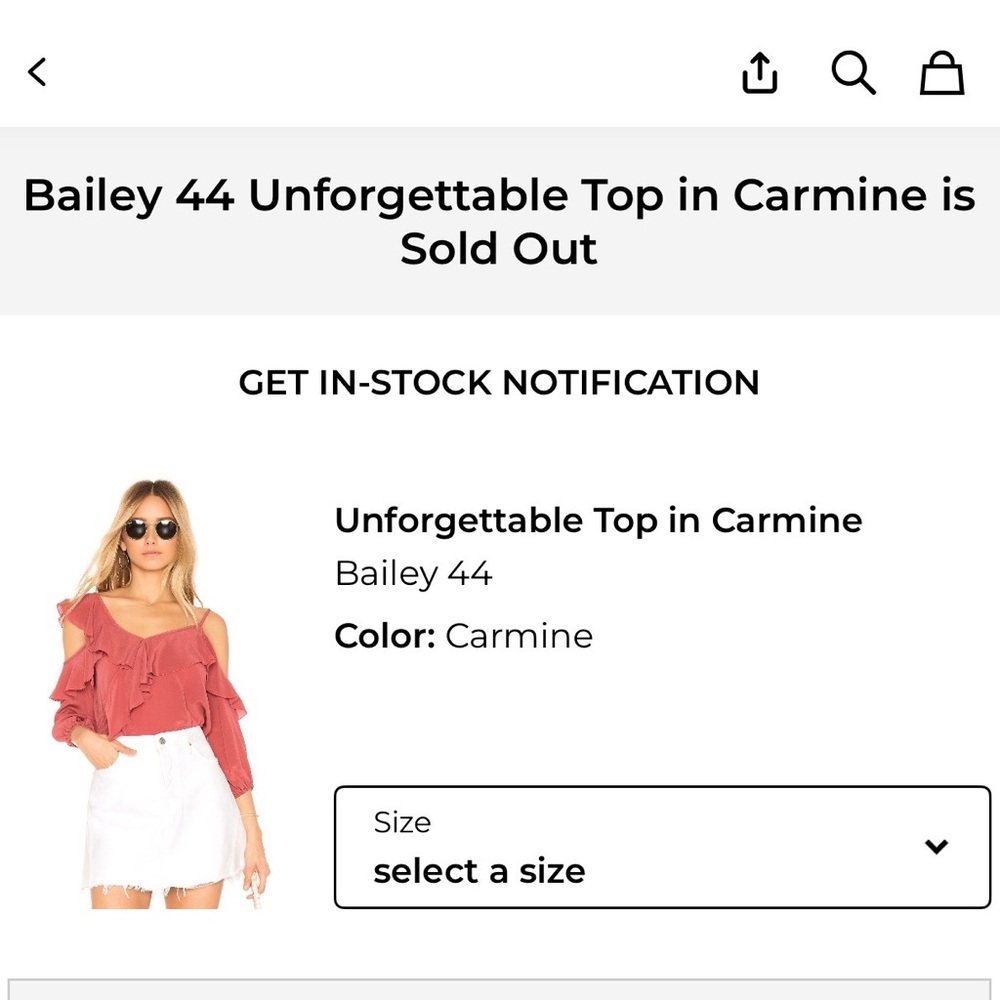 Bailey 44 Deep Red Ruffle Blouse - Picture 3 of 3